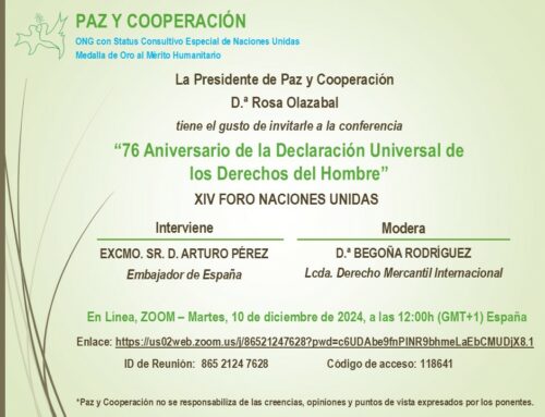 XIV Foro Naciones Unidas: 76 Aniversario de la Declaración Universal de los Derechos del Hombre